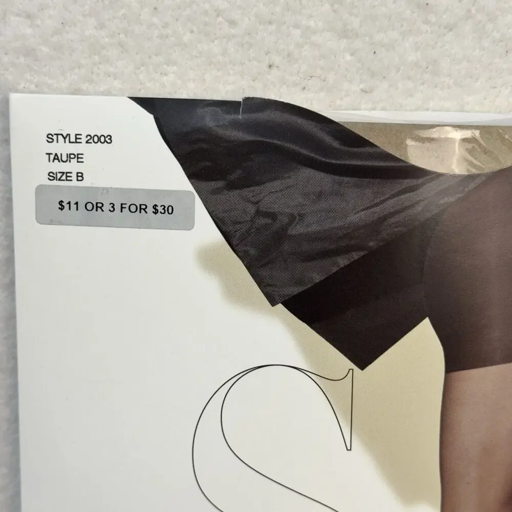 Nordstrom Sheer Control Top Support Pantyhose Taupe Tights Size B Style 2003